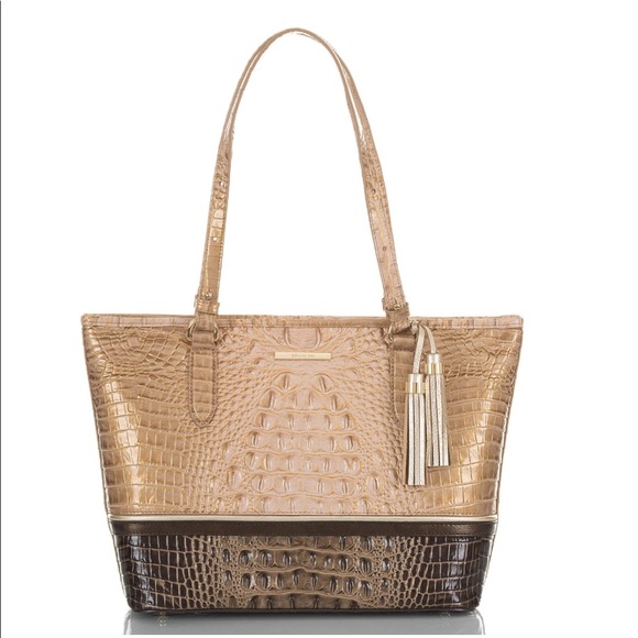Brahmin Handbags - BRAHMIN Medium Asher Roseleaf Tote Handbag Chiffon